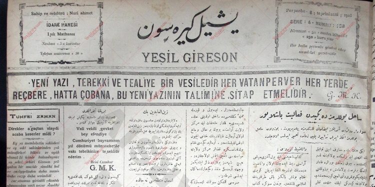 8 Ekim 1928 – Sayı 138