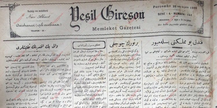 29 Kasım 1928 – Sayı 141