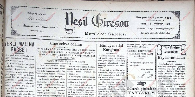 14 Şubat 1929 – Sayı 152