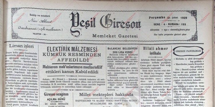 21 Şubat 1929 – Sayı 153