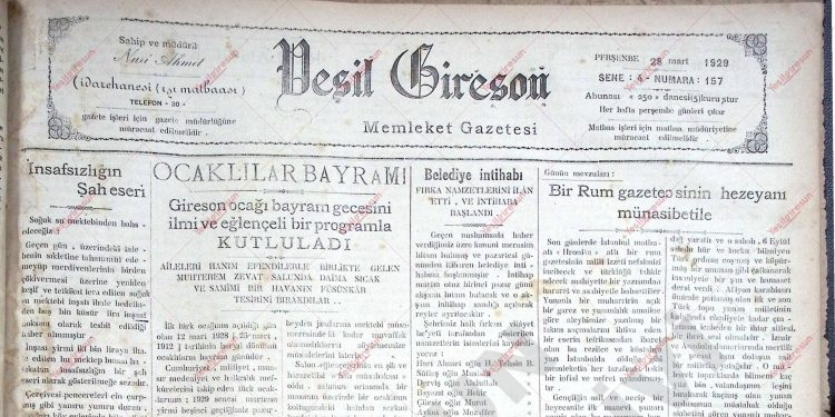 28 Mart 1929 – Sayı 157
