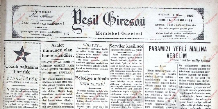 4 Nisan 1929 – Sayı 158