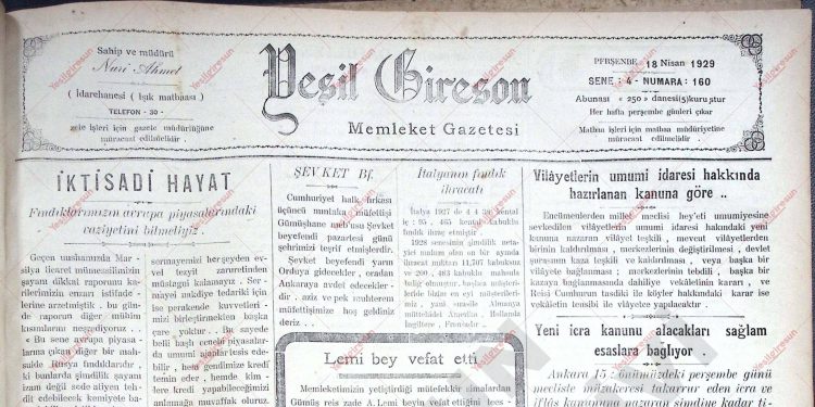 18 Nisan 1929 – Sayı 160