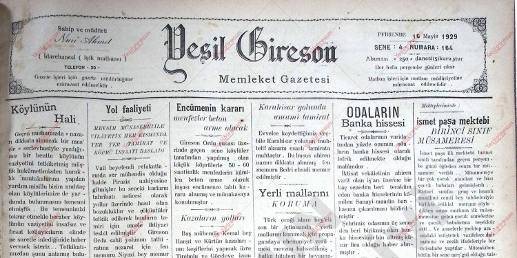 16 Mayıs 1929 – Sayı 164