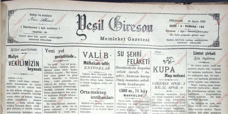30 Mayıs 1929 – Sayı 165