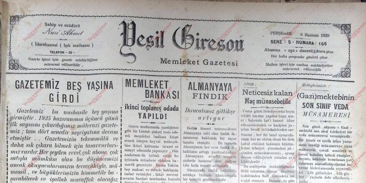 6 Haziran 1929 – Sayı 166