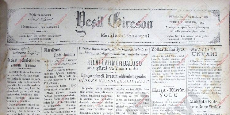 13 Haziran 1929 – Sayı 167