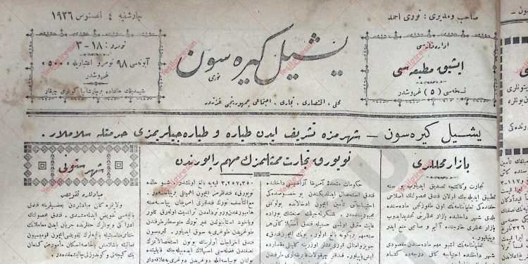 4 Ağustos 1926 – Sayı 18