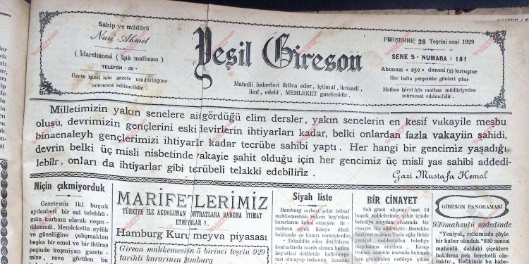 28 Kasım 1929 – Sayı 181