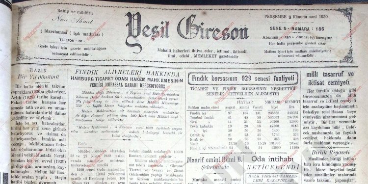9 Ocak 1930 – Sayı 186