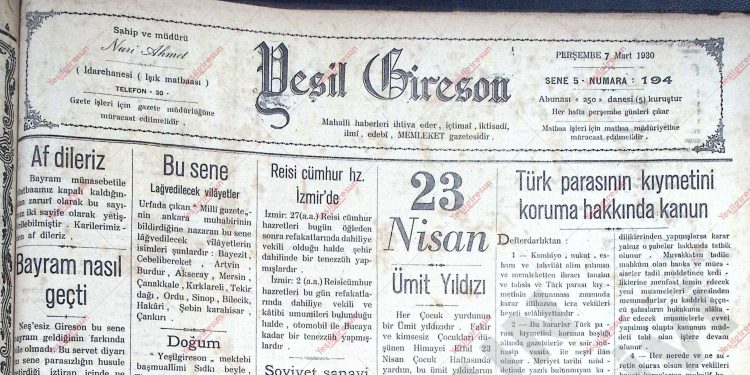 7 Mart 1930 – Sayı 194