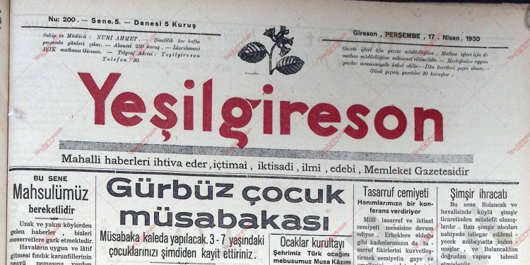 17 Nisan 1930 – Sayı 200