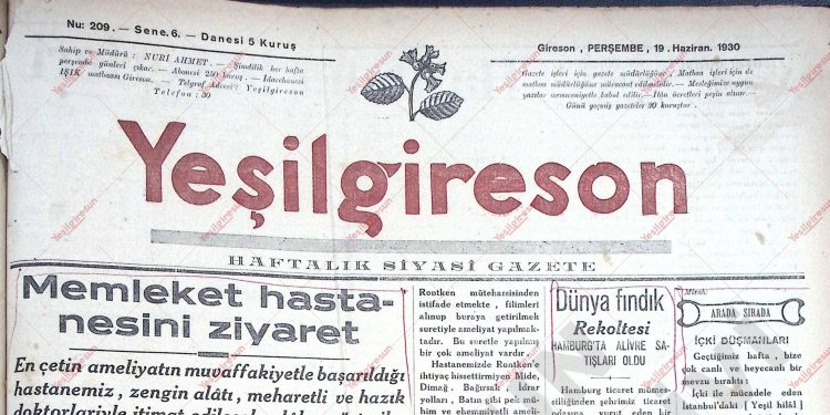 19 Haziran 1930 – Sayı 209