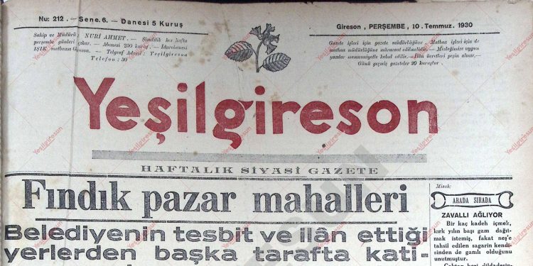 10 Temmuz 1930 – Sayı 212