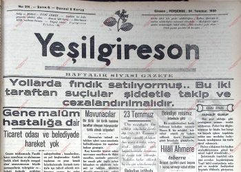 24 Temmuz 1930 – Sayı 214