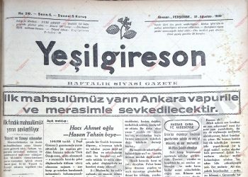 21 Ağustos 1930 – Sayı 218