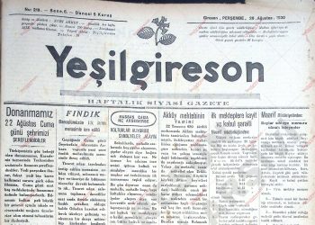 28 Ağustos 1930 – Sayı 219