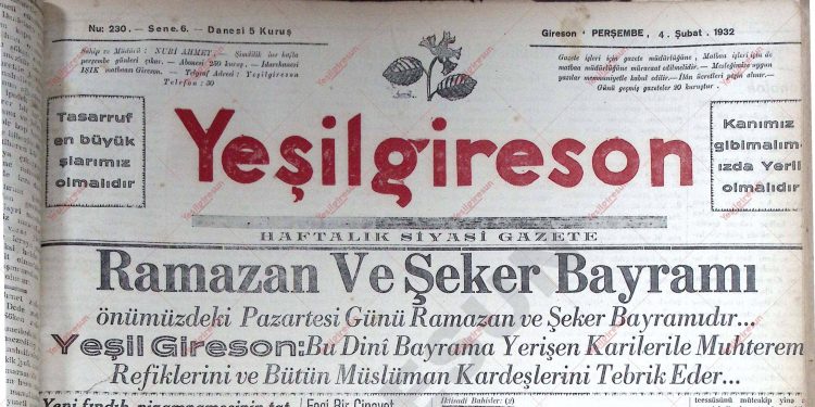 4 Şubat 1932 – Sayı 230