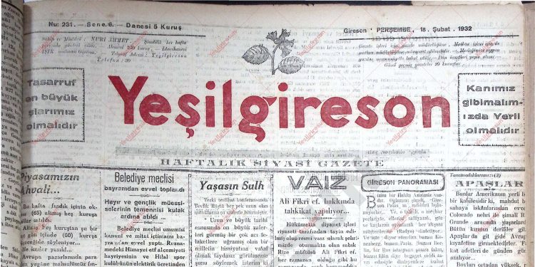 18 Şubat 1932 – Sayı 231