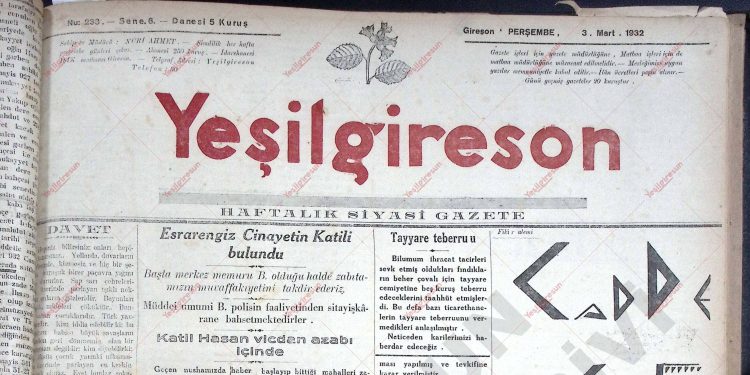 3 Mart 1932 – Sayı 233