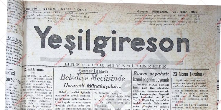 28 Nisan 1932 – Sayı 240