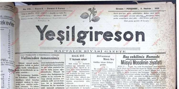 2 Haziran 1932 – Sayı 245