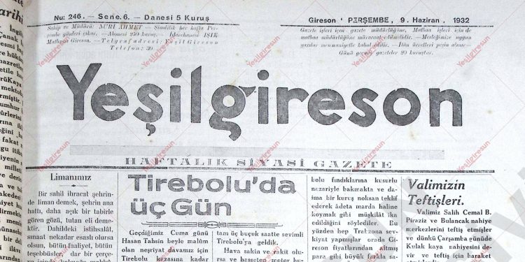 9 Haziran 1932 – Sayı 246