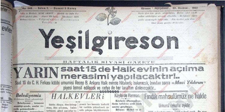 23 Haziran 1932 – Sayı 248