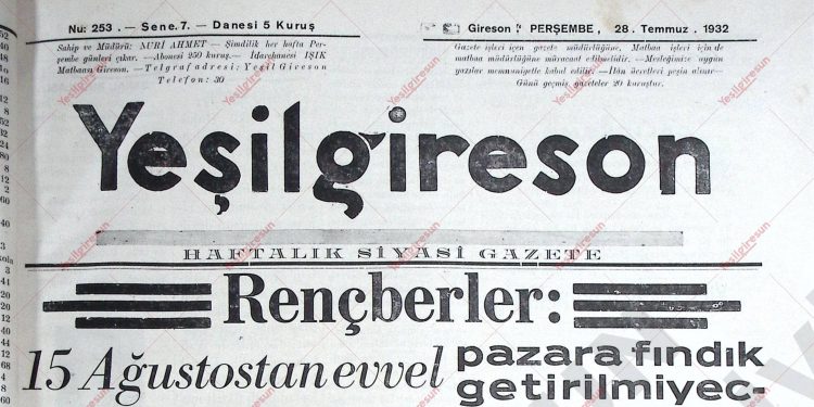 28 Temmuz 1932 – Sayı 253