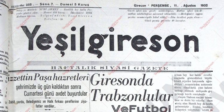 11 Ağustos 1932 – Sayı 255