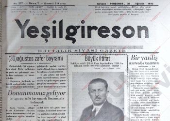 25 Ağustos 1932 – Sayı 257