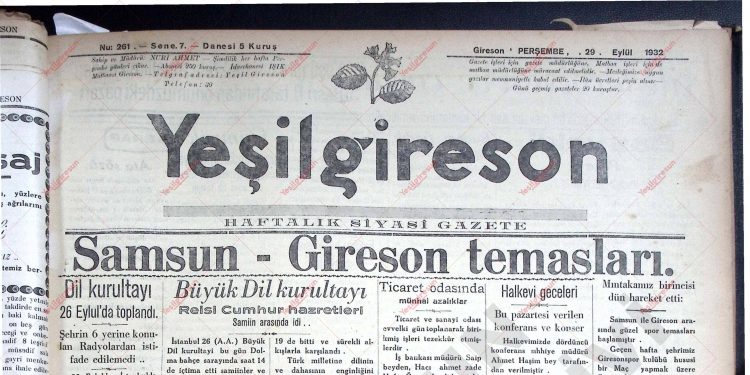 29 Eylül 1932 – Sayı 261