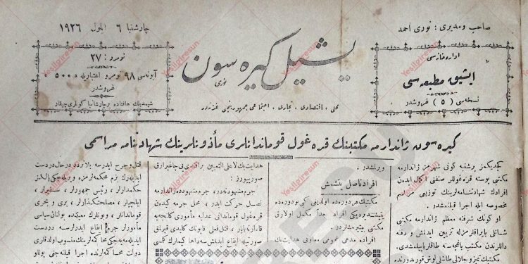 6 Ekim 1926 – Sayı 27