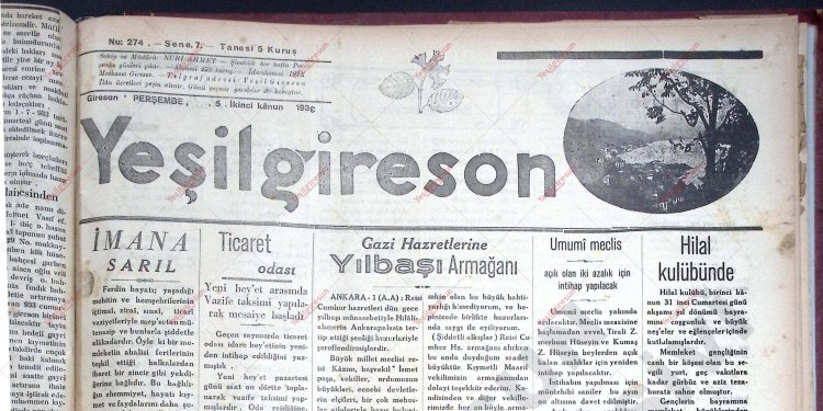 5 Ocak 1933 – Sayı 274