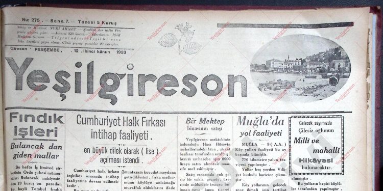 12 Ocak 1933 – Sayı 275