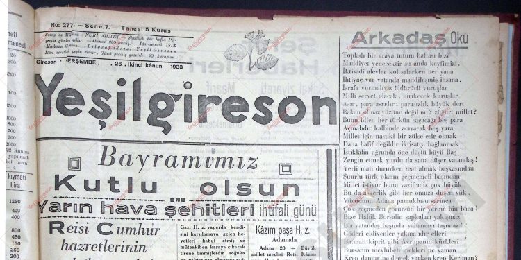 26 Ocak 1933 – Sayı 277