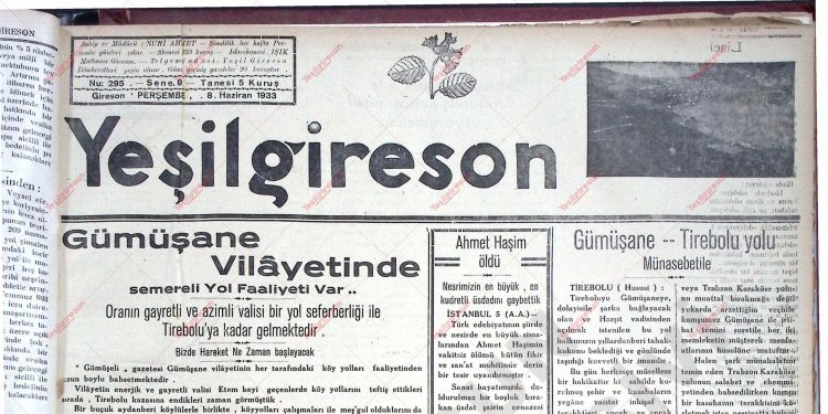 8 Haziran 1933 – Sayı 295