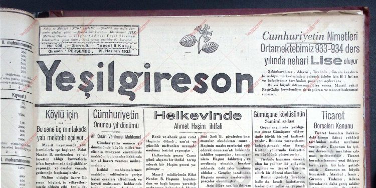 15 Haziran 1933 – Sayı 296