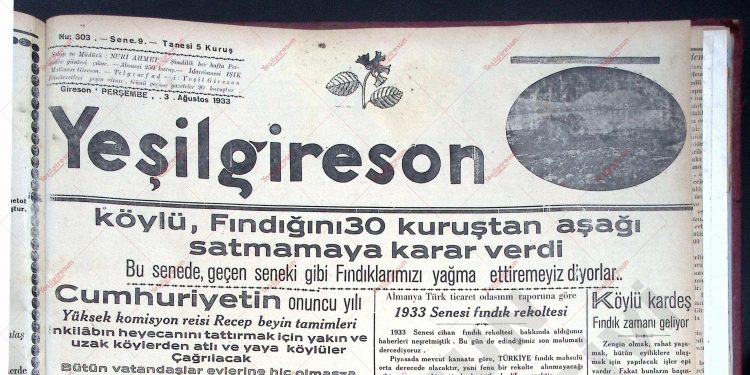 3 Ağustos 1933 – Sayı 303