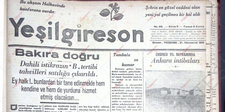 21 Aralık 1933 – Sayı 319