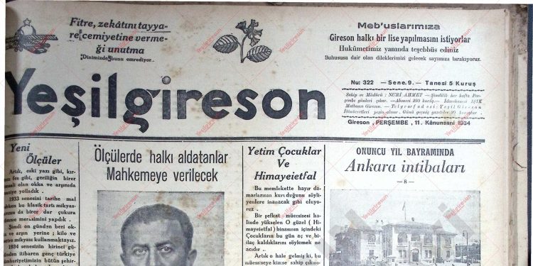 11 Ocak 1934 – Sayı 322