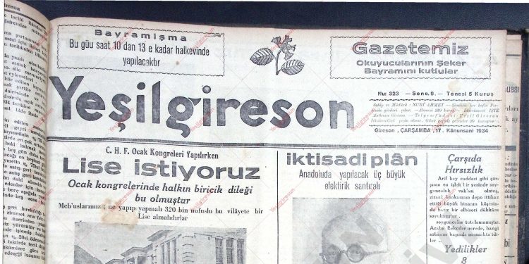 17 Ocak 1934 – Sayı 323
