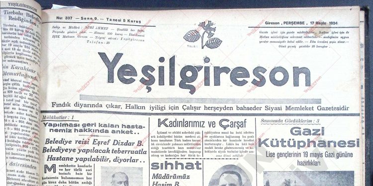 17 Mayıs 1934 – Sayı 337