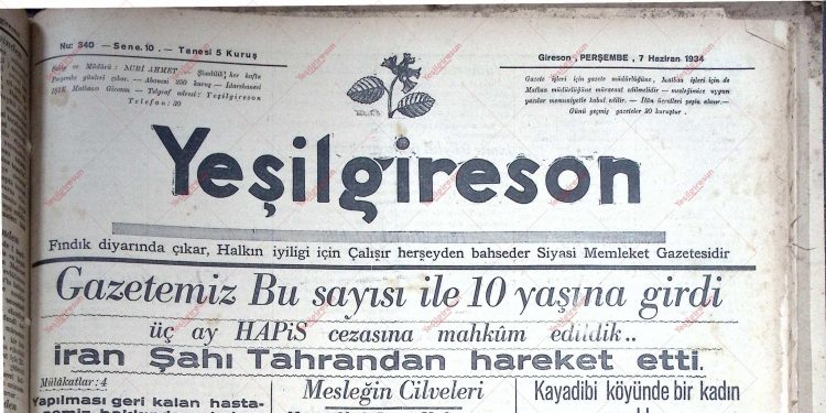 7 Haziran 1934 – Sayı 340