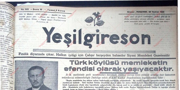 28 Haziran 1934 – Sayı 343