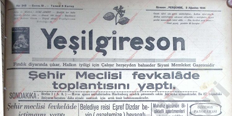 2 Ağustos 1934 – Sayı 348
