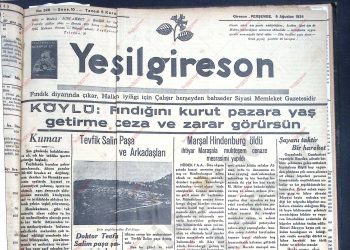 9 Ağustos 1934 – Sayı 349