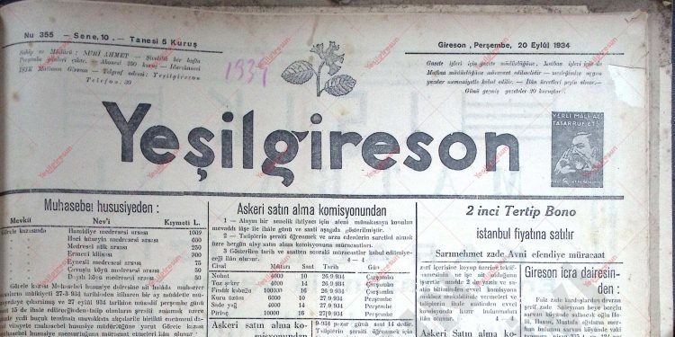 20 Eylül 1934 – Sayı 355