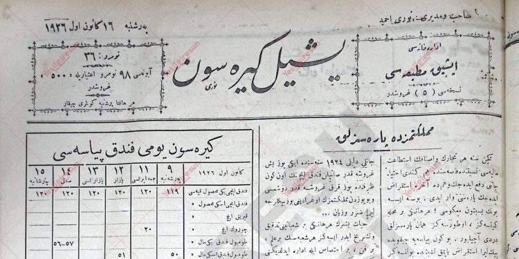 16 Aralık 1926 – Sayı 36