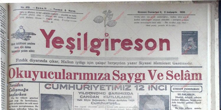 2 Kasım 1935 – Sayı 410